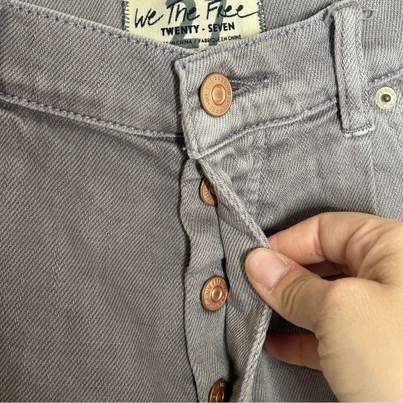 Free People Gray Jean Shorts - Picture 9 of 15